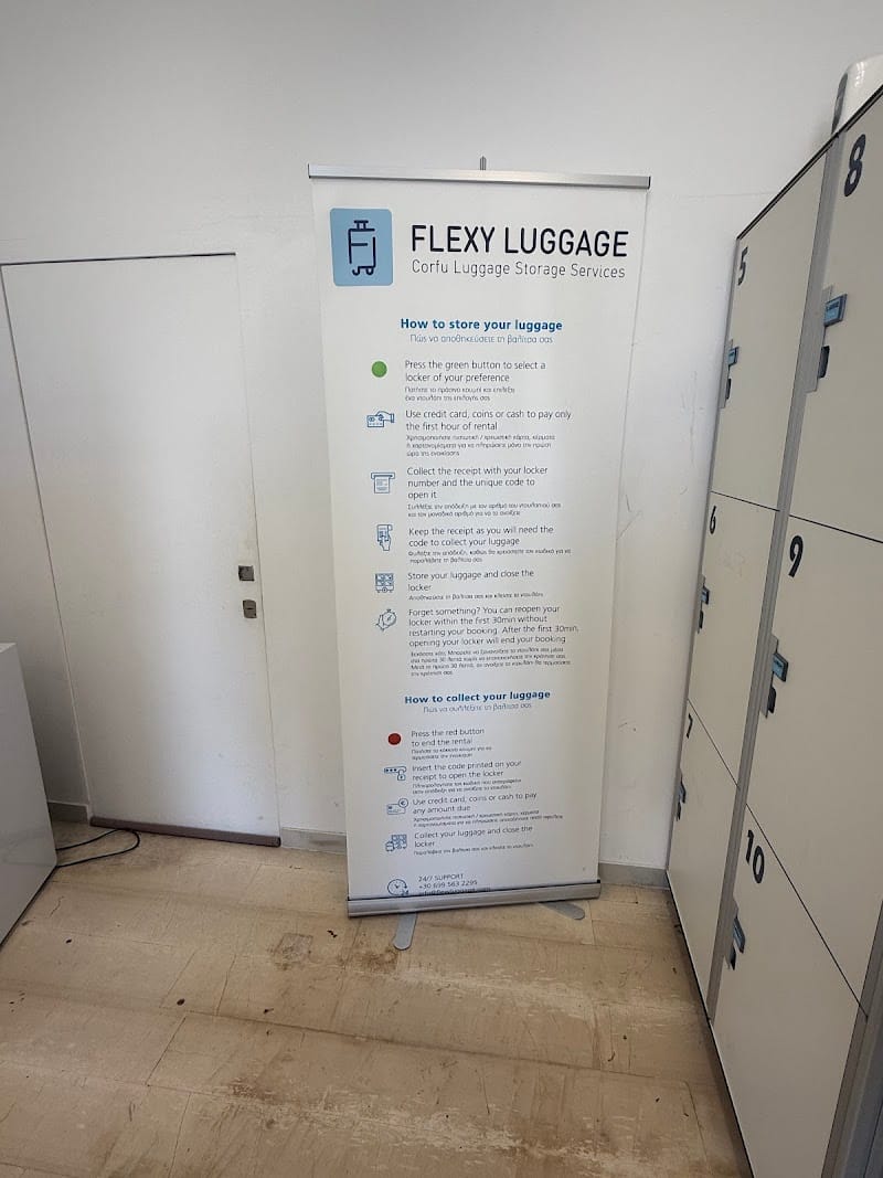 Secure 24/7 luggage lockers at Corfu International Airport (CFU)